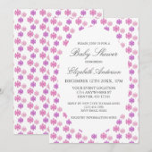 Snowflake Winter Baby shower Kaart (Voorkant / Achterkant)