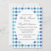 Snowflake Winter Baby shower Kaart (Voorkant)