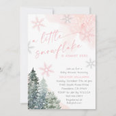 Snowflake Winter Baby shower Kaart (Voorkant)