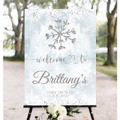 Snowflake Winter Baby shower Servet