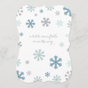 Snowflake Winter Baby shower Uitnodiging