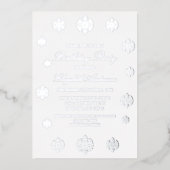 Snowflake Winter Birthday Folie Uitnodiging (Voorkant)