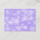 Snowflake Winter Book Request Card Books for Baby Informatiekaartje (Achterkant)