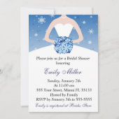 Snowflake Winter Bridal Shower Kaart (Voorkant)