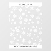 Snowflake Winter Business of Home Entry Large Raamsticker (Vel)