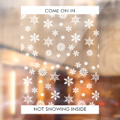 Snowflake Winter Business of Home Entry Large Raamsticker (Vel 2)