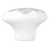 Snowflake Winter Decor Modern Ceramic Knob. Keramische Knop (Zijkant)