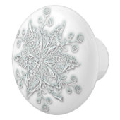 Snowflake Winter Decor Modern Ceramic Knob. Keramische Knop (Rechts)