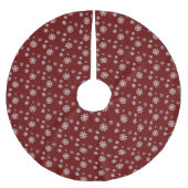 Snowflake Winter Roodboomrok Kerstboom Rok (Voorkant)