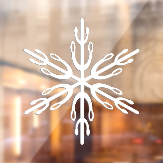 Snowflake Winter Vinyl Window Cling Raamsticker (Vel 2)