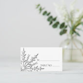 Snowflake Winter Weddenschap Plaatskaartje (Staand voorkant)