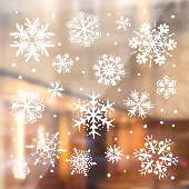 Snowflake winterraamkoeling raamsticker (Vel 2)