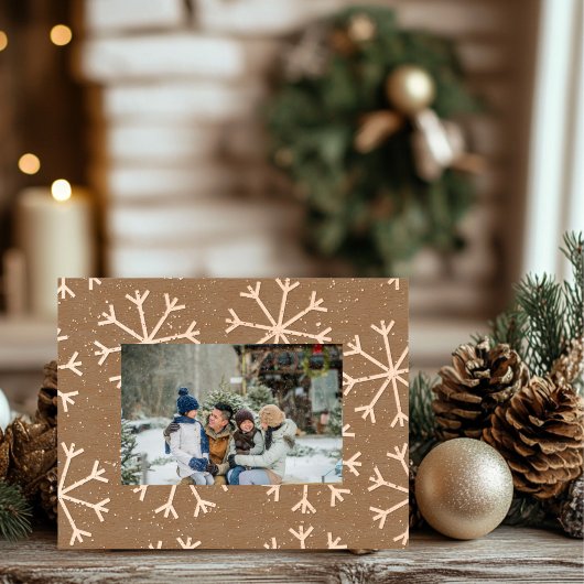 Snowflake Wooden Gegraveerde Lijstjes