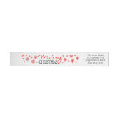 Snowflake wraparanetiket voor fijne kerst (Individueel)