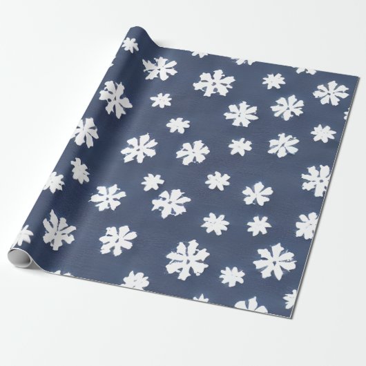Snowflake wrapppapier cadeaupapier (Uitgerold)
