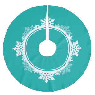 Snowflake Wreath in Blauwgroen blauw & wit Kerstboom Rok