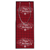 Snowflake Wreatwine Bag tas Wijn Cadeautas (Achterkant)