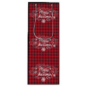 Snowflake Wreatwine Bag tas Wijn Cadeautas (Voorkant)