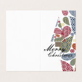 Snowflake Xmas Tree, carte de Noël photo famille (Extérieur déplié)