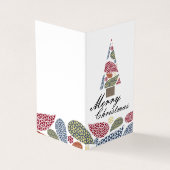 Snowflake Xmas Tree, carte de Noël photo famille (Extérieur)