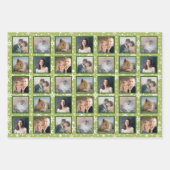 Snowflakes 15 Aangepaste reeks Foto Collage 3 kleu Inpakpapier Vel (Voorkant 2)