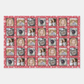 Snowflakes 15 Aangepaste reeks Foto Collage 3 kleu Inpakpapier Vel (Voorkant)