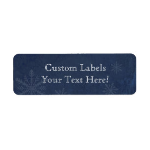 Snowflakes 4 - Original Dark Blue Étiquettes perso