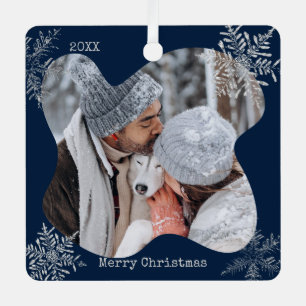 Snowflakes, aangepast voor fijne kerst metalen ornament