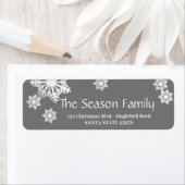 Snowflakes Adres Etiket (Insitu)