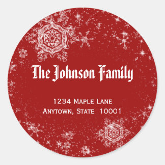Snowflakes Adres Etiket