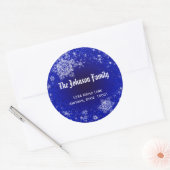 Snowflakes Adres Etiket (Envelop)