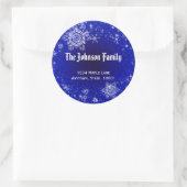 Snowflakes Adres Etiket (Tas)