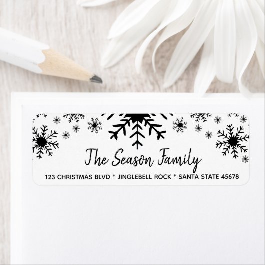 Snowflakes adres Etiket (Insitu)