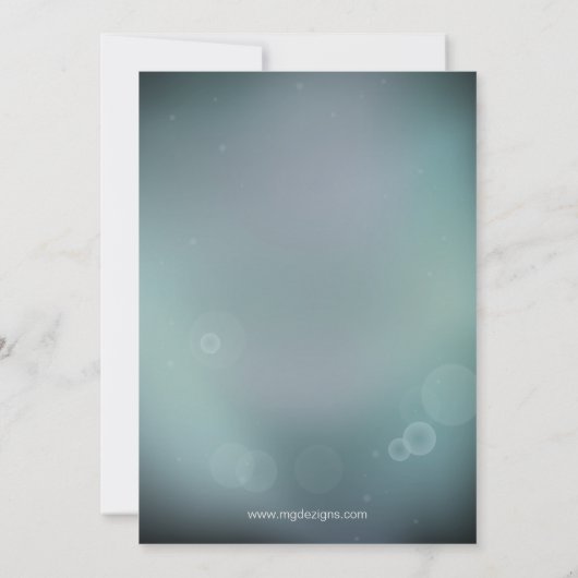 Snowflakes Aqua Winter Bridal invitation (Dos)