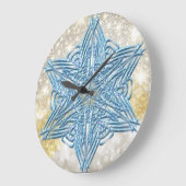 Snowflakes Art 12 Horloges murales et options numé (Angle)