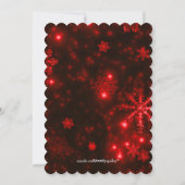 Snowflakes avec carte plat Arrière - plan rouge pr (Dos)