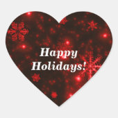Snowflakes avec Stickers Coeur Arrière - plan roug (Devant)