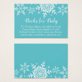 Snowflakes Baby Boy Shower Turquoise Apportez un l (Devant & derrière)