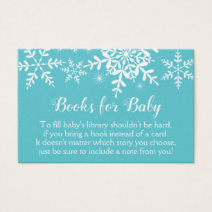 Snowflakes Baby Boy Shower Turquoise Apportez un l