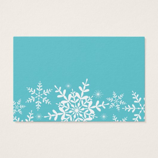 Snowflakes Baby Boy Shower Turquoise Apportez un l (Dos)