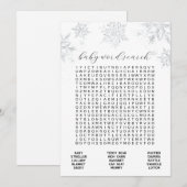 Snowflakes Baby Word Zoeken Game Kaart (Voorkant / Achterkant)