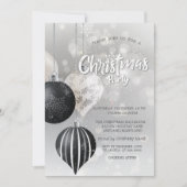 Snowflakes, Balls Silver kerstbedrijf Kaart (Voorkant)