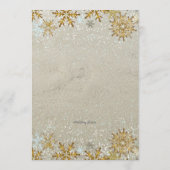 Snowflakes Beach Sand Coastal kerstmenu Menu (Achterkant)