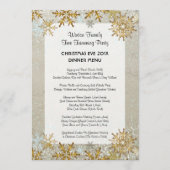 Snowflakes Beach Sand Coastal kerstmenu Menu (Voorkant)