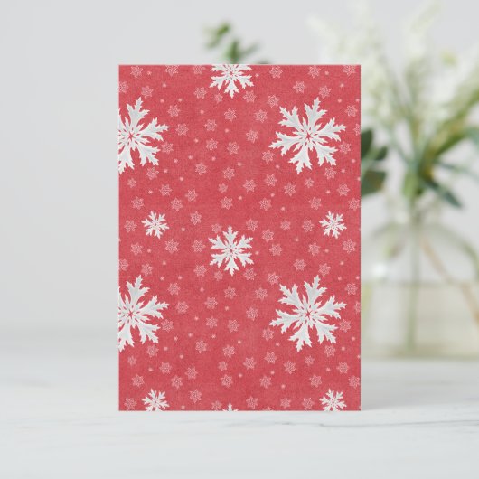 Snowflakes bij uitnodiging op kerstavond (Staand voorkant)