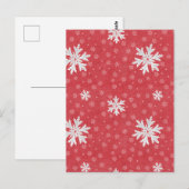 Snowflakes bij uitnodiging op kerstavond (Voorkant / Achterkant)