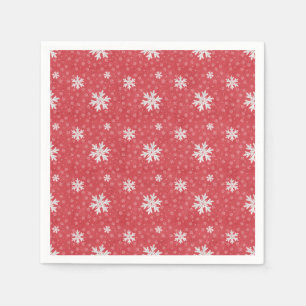 Snowflakes bij uitnodiging op kerstavond servet