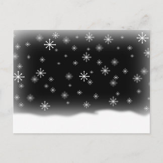 SNOWFLAKES BLACK BRIEFKAART