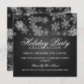 Snowflakes Black Kaart (Voorkant / Achterkant)