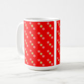 Snowflakes blanc et or Coffee Mug (Devant gauche)